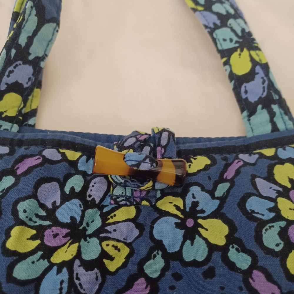 Vera Bradley blue floral tote bag - Picture 2 of 5